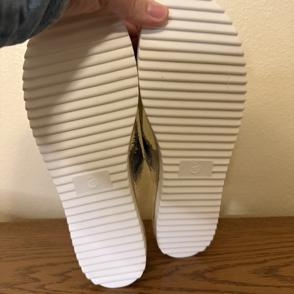 NWT Very G Laney Grey Camo Canvas Espadrille Platform Slide Sandals Size 10 - Picture 4 of 5